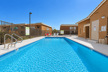 Swimming pool, spa, and sundeck